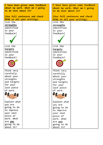 A general form for pupil response to teacher feedback