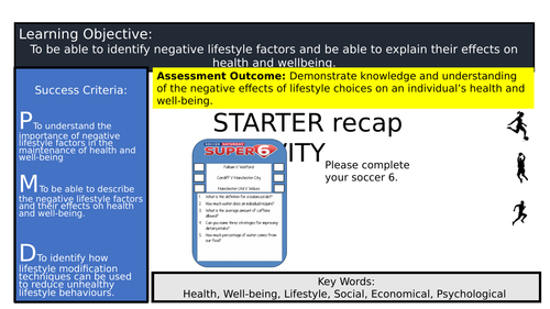 BTEC National Sport L3: Learning Aim A: Negative lifestyle Factors (Smoking/Alcohol)