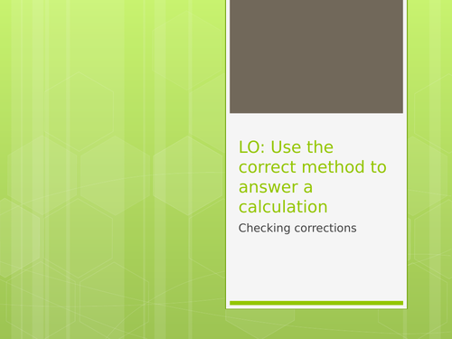 Checking errors lesson