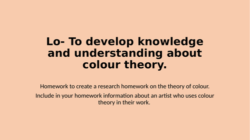 Colour theory powerpoint
