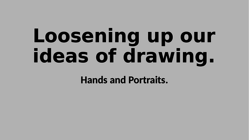 Loosening up ideas around drawing