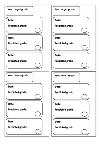 GCSE grade tracker/monitoring sheet. | Teaching Resources