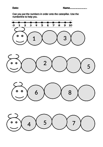 Ordering numbers - differentiated worksheets. | Teaching Resources