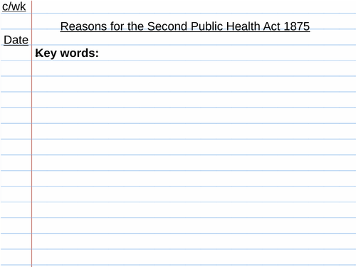 Reasons for Second Public Health Act Edexcel Medicine