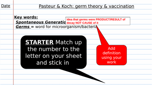 Pasteur and Koch Germ theory and development