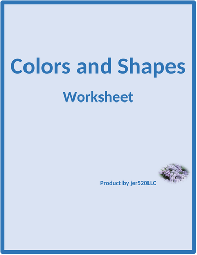 Colors and Shapes in English Worksheet