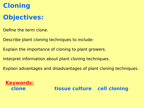 New AQA B6.12 (New Biology spec 4.6 - exams 2018) - Cloning (TRIPLE ONLY)