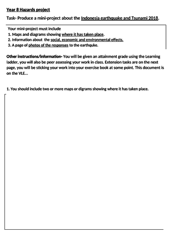 Earthquake/Tsunami mini project assessment