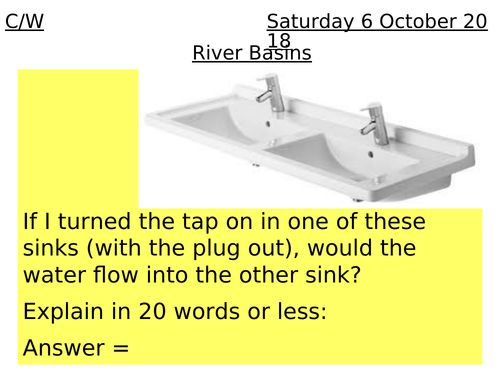 Rivers Lesson 2 - Drainage basins