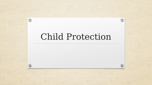 Child Protection Staff Training