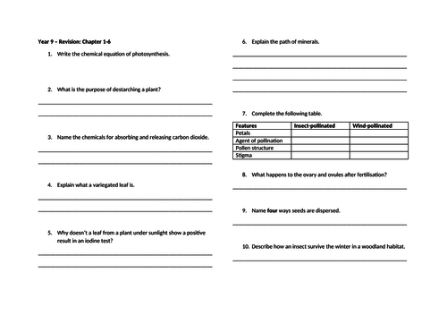 cambridge science checkpoint 3 revision worksheets by sciences teaching resources