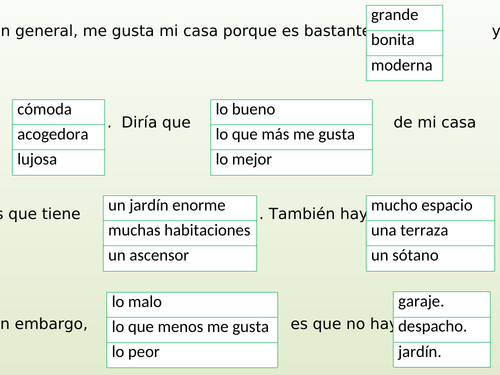 House and Town - Trapdoor, sentence builders