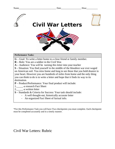 civil war essay questions middle school