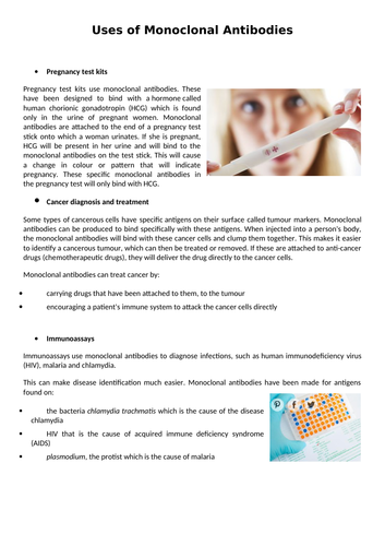 Monoclonal Antibodies NEW GCSE