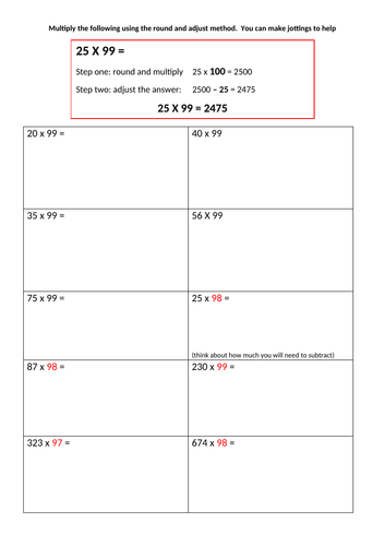 Rounding to the nearest 10 and 100 worksheet year 4 image