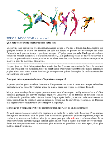 Sport and Health