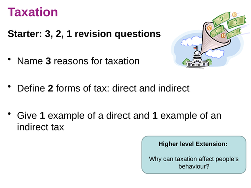Types of Taxation (Progressive, regressive, proportional)