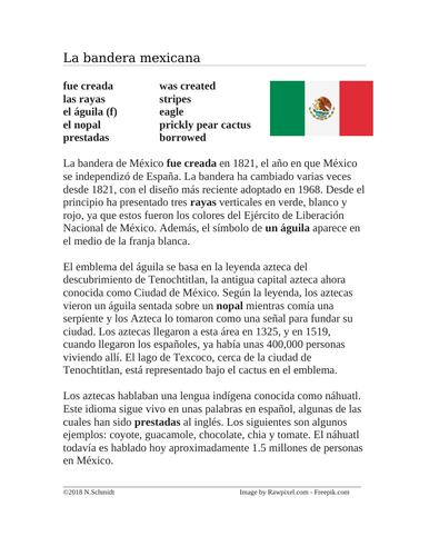 La Bandera Mexicana / Leyenda Azteca: History of Mexican Flag / Aztec Legend