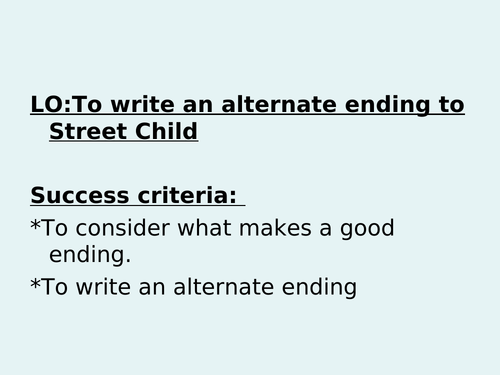 Street Child resources