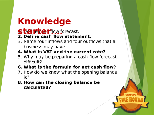 L3 BTEC Business (2016 Spec) Unit 3 Exam - Cash Flow and Cash Flow Forecasts