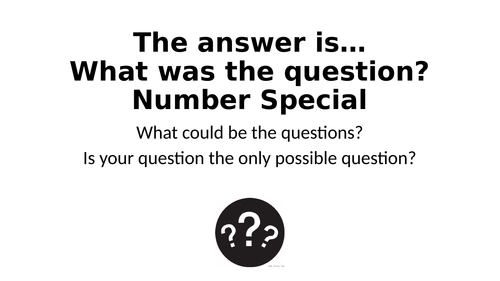 What Was The Question? - Number Special