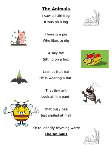 cute rhyming poems