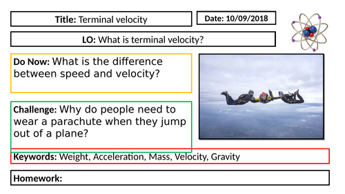 AQA GCSE Physics New Specification - P5 Terminal velocity