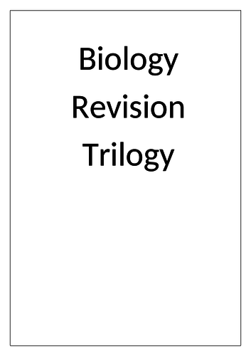 AQA Trilogy Biology Revision Booklet paper 1 (with answers)