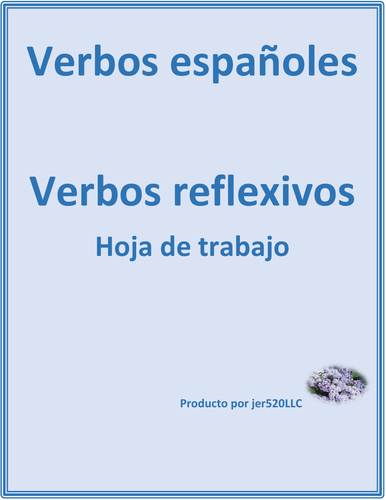 Verbos reflexivos (Spanish Reflexive verbs) Worksheet 1 | Teaching