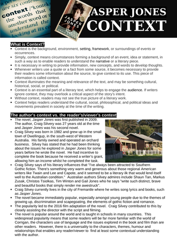 Jasper Jones - Context