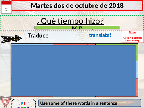 ¿Qué tiempo hizo?