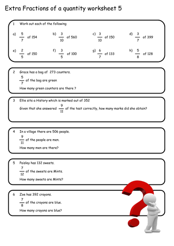 KS3 Maths : Fractions: Equivalent and of a quantity
