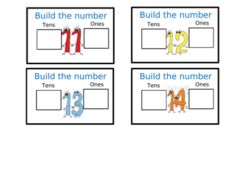 Build tens and Ones (teen numbers)