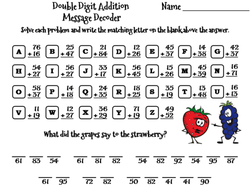 Double Digit Addition With Regrouping Christmas Math Activity