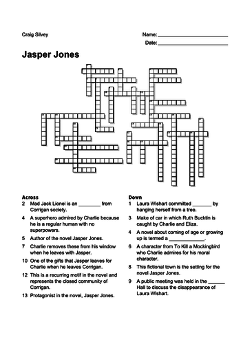Jasper Jones - Crossword