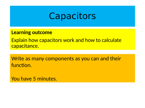 AS/A Level Capacitors