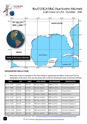 Hurricane Michael - October 2018 (a geographical enquiry)