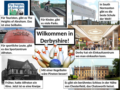 My town German reading activity