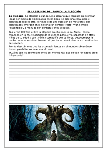 pan's labyrinth essay in spanish