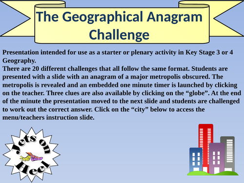 The City Anagram Challenge