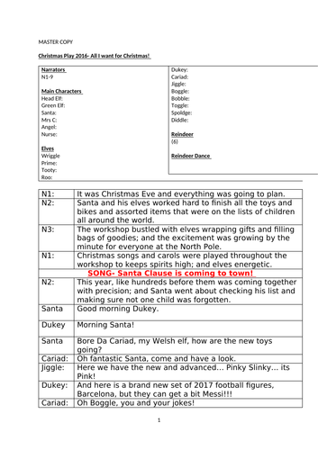 All I want for Christmas - Ks2 Christmas Play