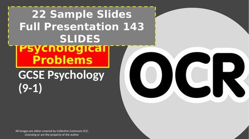 OCR GCSE Psychology (9-1): Psychological Problems / Sample Sides