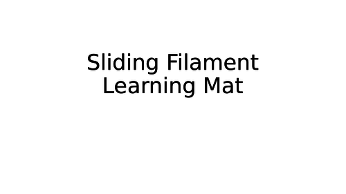 Sliding Filament Learning Mat