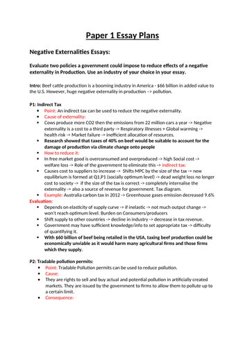 edexcel economics essay plans