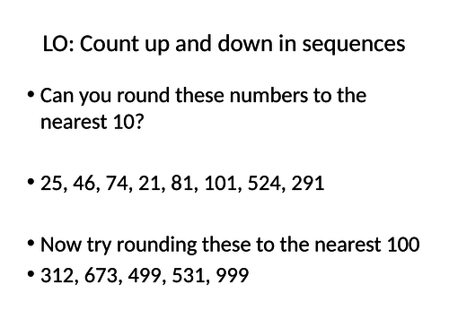 Whole sequences lesson