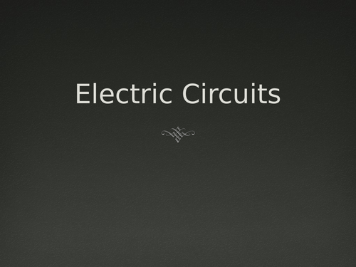 Teaching Electric Circuits at GCSE