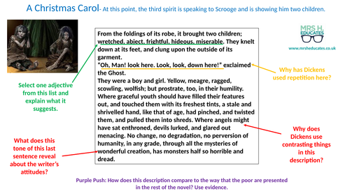 A Christmas Carol Analysis Task