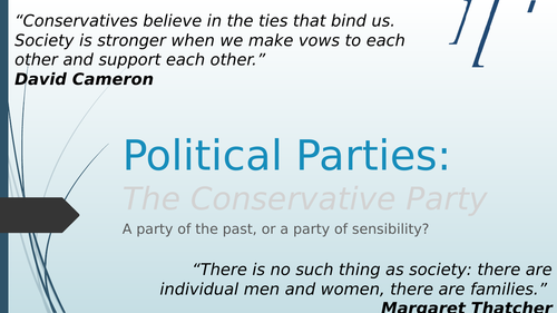 Political Parties - The Conservative Party (Edexcel spec focus)