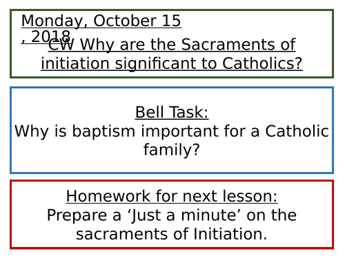 Sacraments of Initiation - KS3