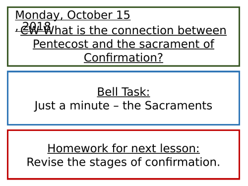 The Sacrament of Conformation - KS3